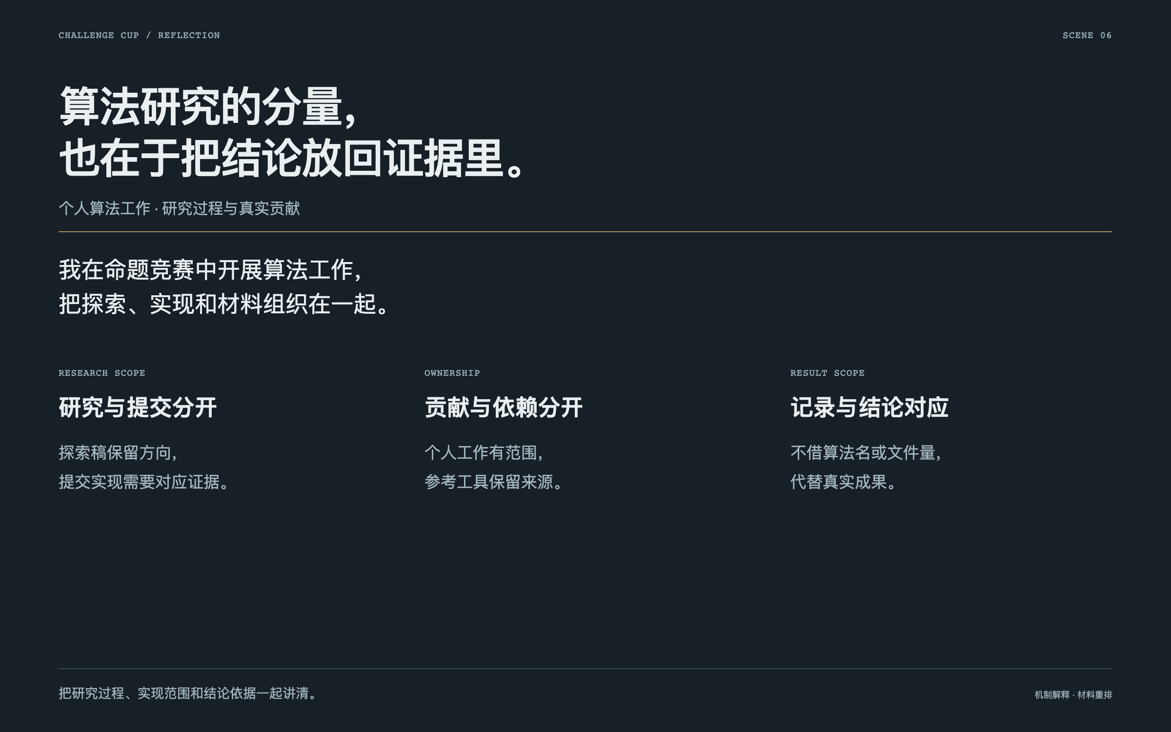 本人工作范围与研究证据的归属；采用历史材料结构示意，不是平台截图或算法效果证据。
